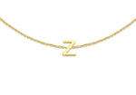 9ct Yellow Gold Mini Initial Z Adjustable Bracelet — detail