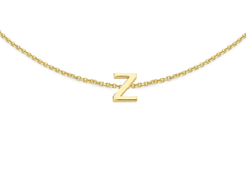 9ct Yellow Gold Mini Initial Z Adjustable Bracelet — detail