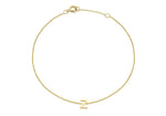 9ct Yellow Gold Mini Initial Z Adjustable Bracelet