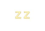 9ct Yellow Gold Mini Initial Z Stud Earrings