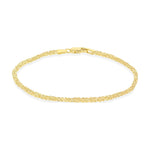 9ct Yellow Gold Mini Square Byzantine Bracelet