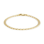 9ct Yellow Gold Open Curb Bracelet — 4mm