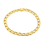 9ct Yellow Gold Open Curb Bracelet — 6mm