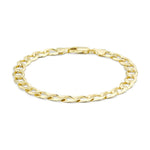 9ct Yellow Gold Open Curb Bracelet — 7mm