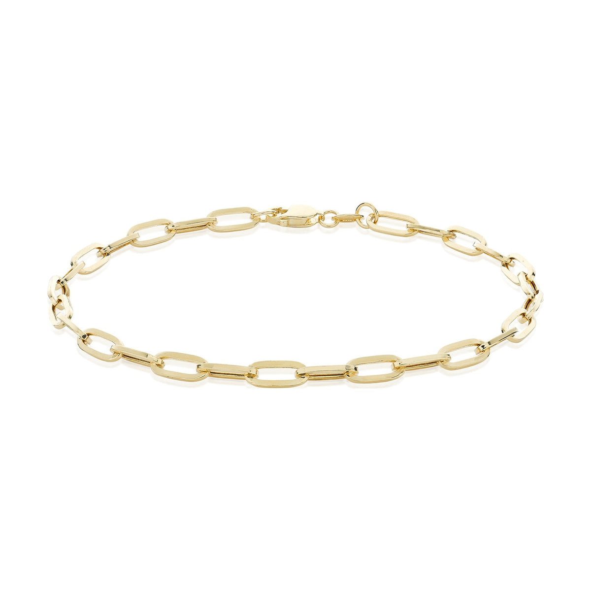 9ct Yellow Gold Paperchain Bracelet — 3.5mm