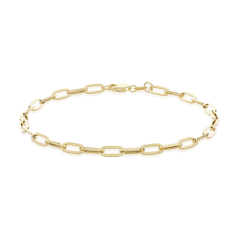 9ct Yellow Gold Paperchain Bracelet — 3.5mm