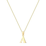 9ct Yellow Gold Serif Initial A Pendant