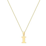 9ct Yellow Gold Serif Initial I Pendant