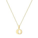 9ct Yellow Gold Serif Initial O Pendant