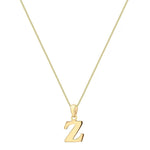 9ct Yellow Gold Serif Initial Z Pendant
