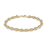 9ct Yellow Gold Puffed Mariner Link Bracelet