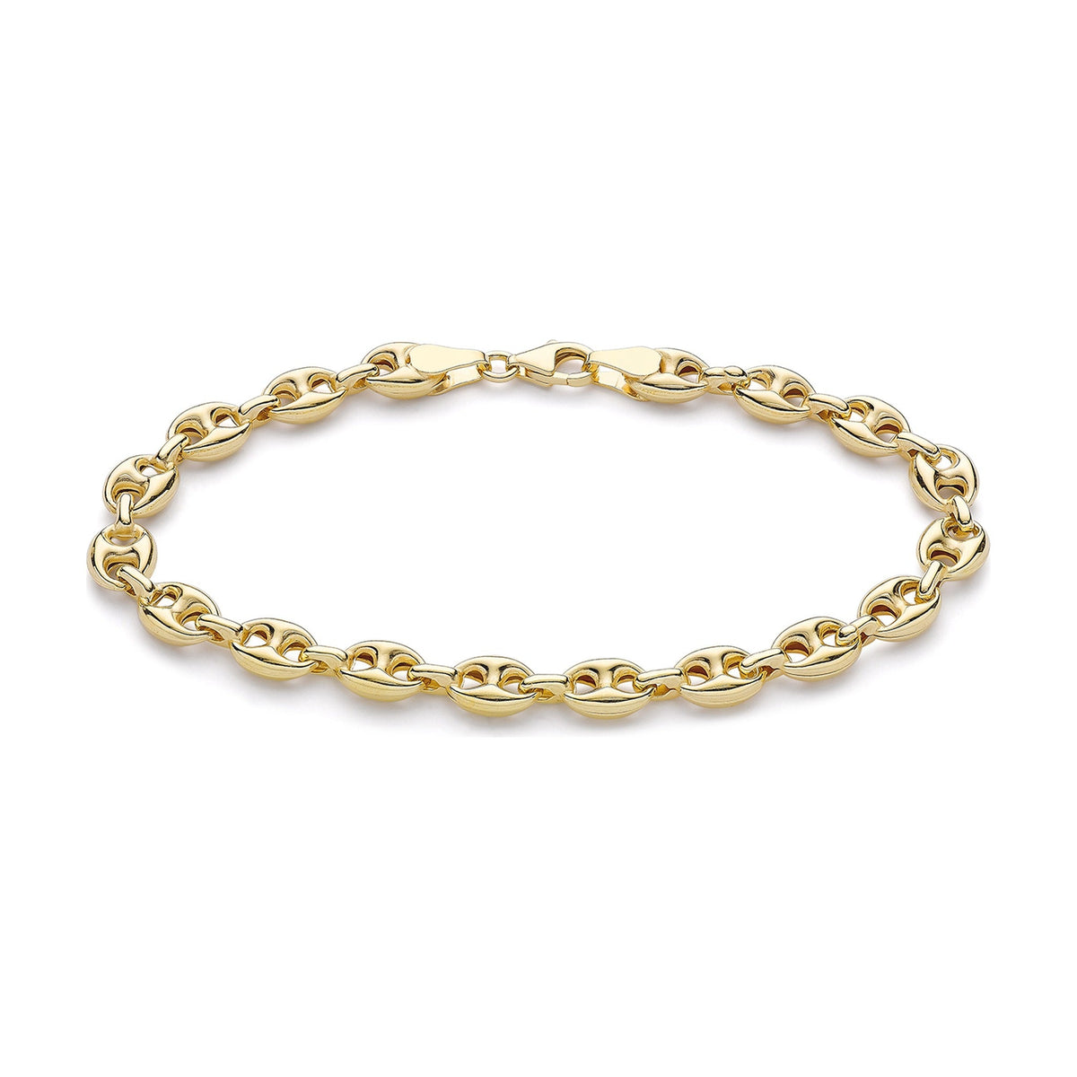 9ct Yellow Gold Puffed Mariner Link Bracelet
