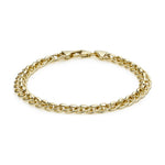 9ct Yellow Gold Rollerball Bracelet — 5mm