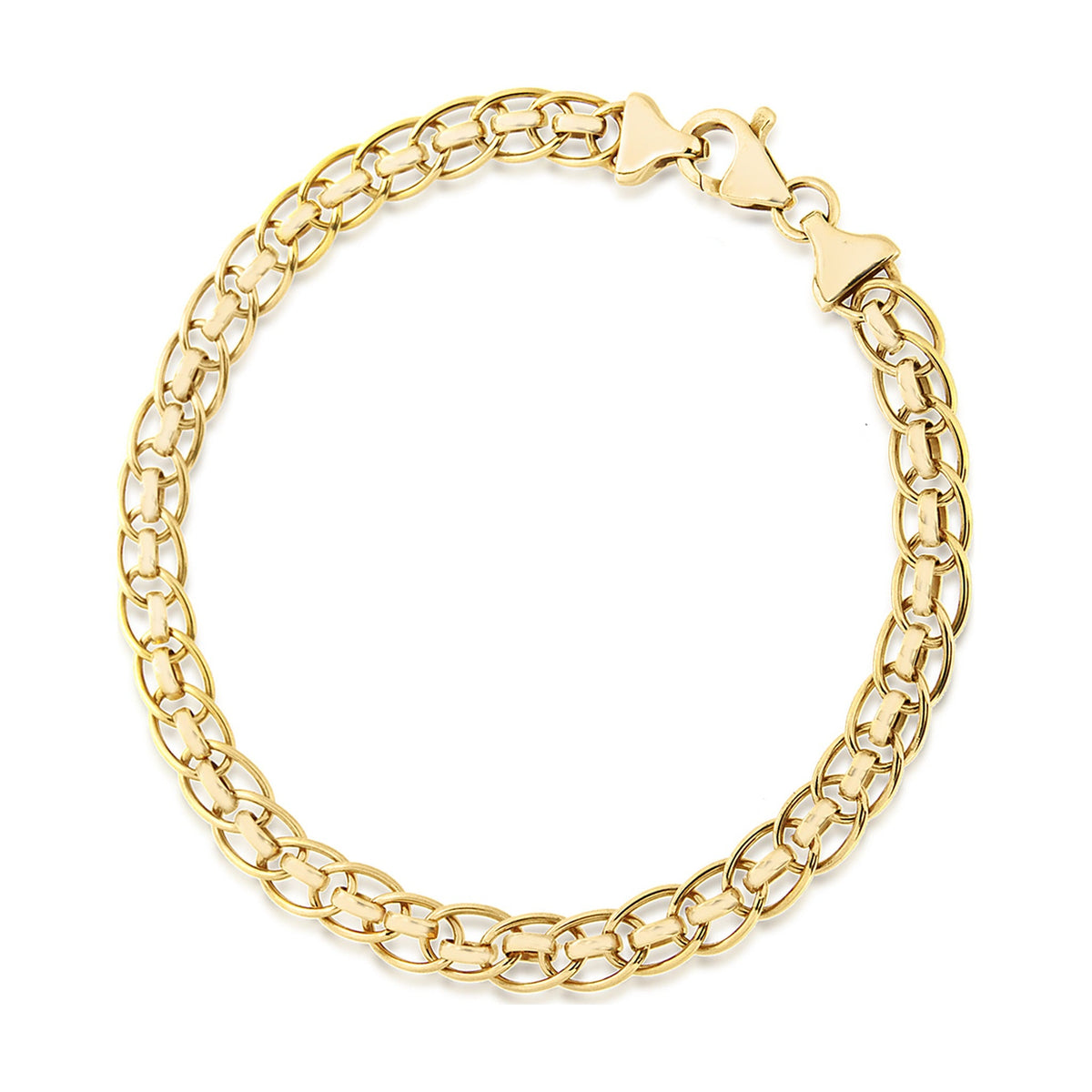 9ct Yellow Gold Rollerball Bracelet — 5mm