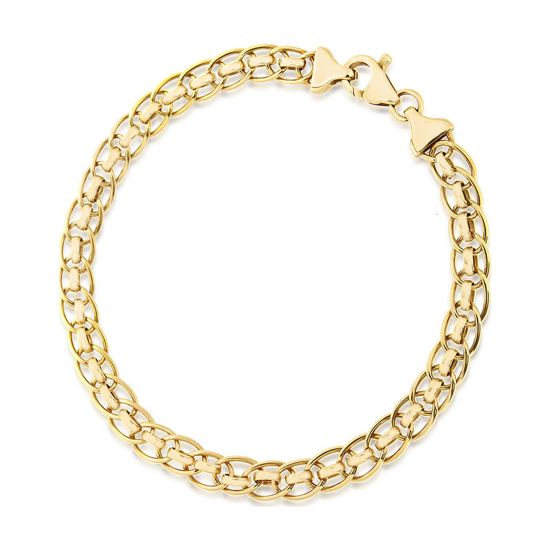 9ct Yellow Gold Rollerball Bracelet — 5mm