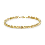 9ct Yellow Gold Rope Chain Bracelet — 4.5mm
