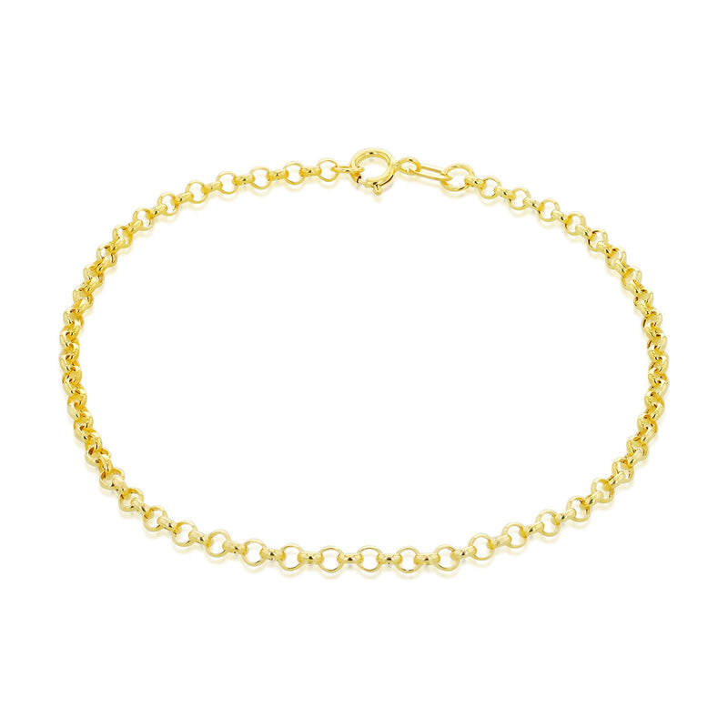 9ct Yellow Gold Round Belcher Bracelet