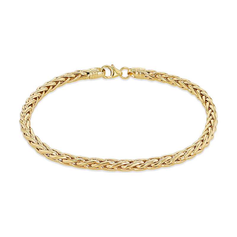 9ct Yellow Gold Round Spiga Bracelet