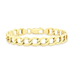 9ct Yellow Gold Six Sided Curb Bracelet — 6.3mm