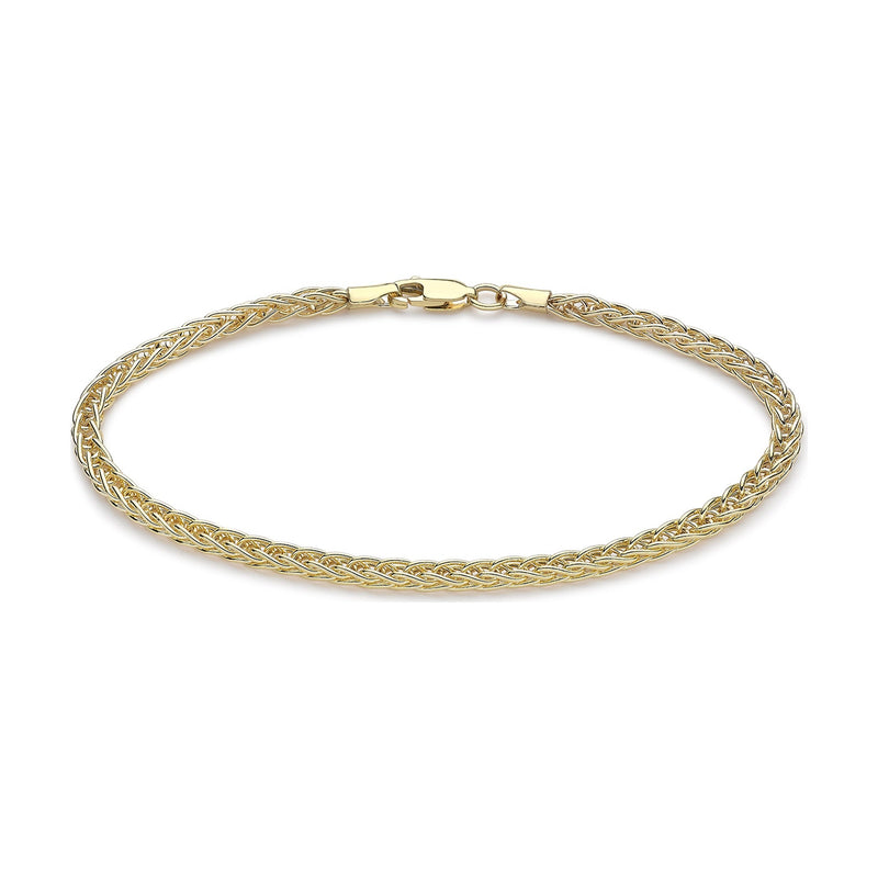 9ct Yellow Gold Spiga Bracelet — 3mm