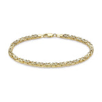 9ct Yellow Gold Square Byzantine Bracelet — 3.5mm