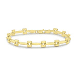 9ct Yellow Gold Square Link Bracelet — 6.5mm