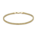 9ct Yellow Gold Square Spiga Bracelet — 3mm