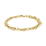 9ct Yellow Gold Textured Celtic Link Bracelet — 7mm