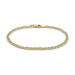 9ct Yellow Gold Textured Curb Link Bracelet — 3.5mm