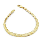 9ct Yellow Gold Three Plait Herringbone Bracelet