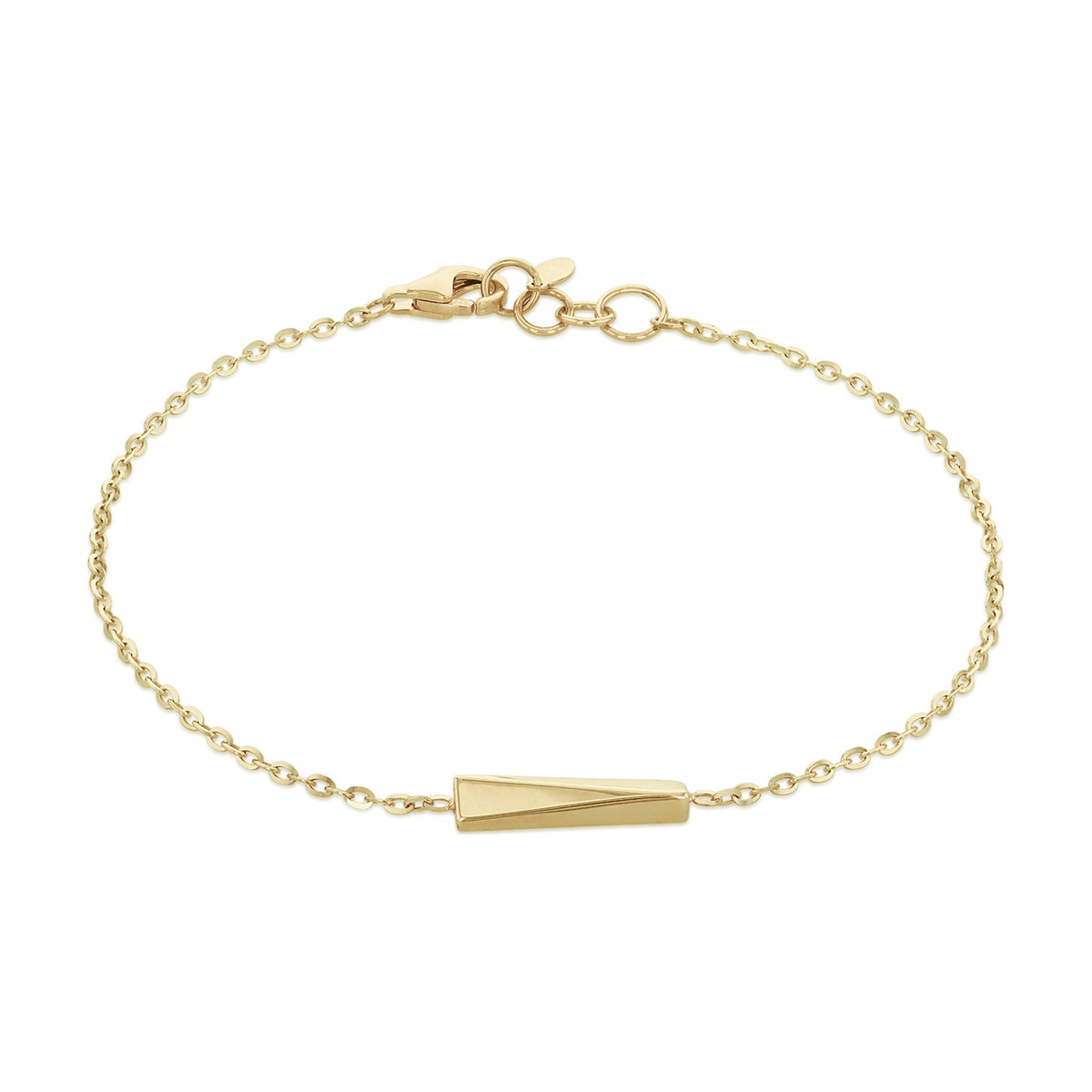 9ct Yellow Gold Twisted Bar Adjustable Bracelet