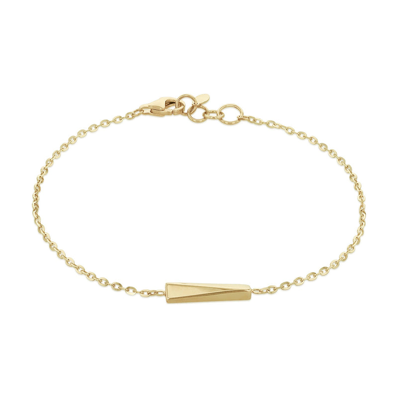 9ct Yellow Gold Twisted Bar Adjustable Bracelet