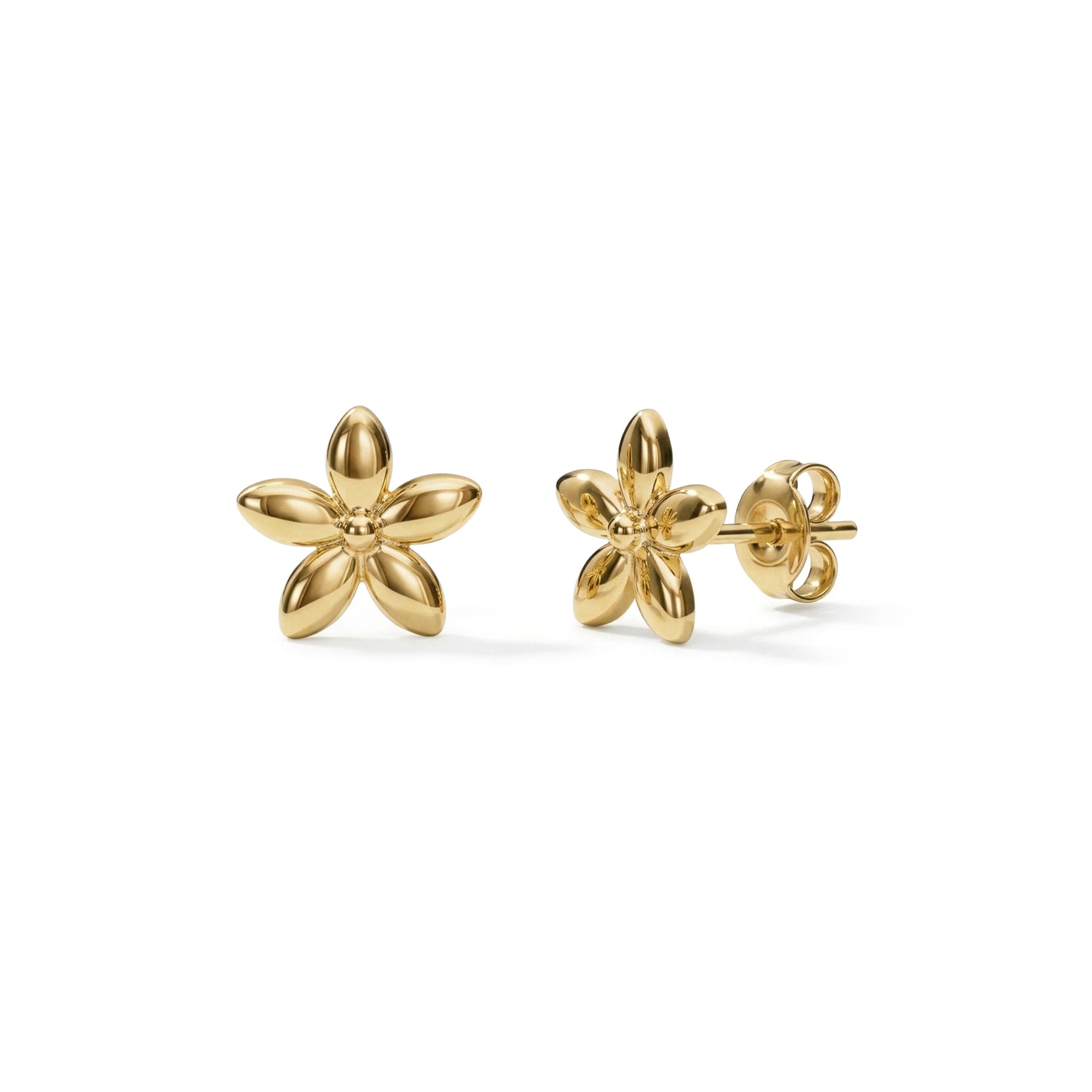 9ct Yellow Gold Daisy Stud Earrings