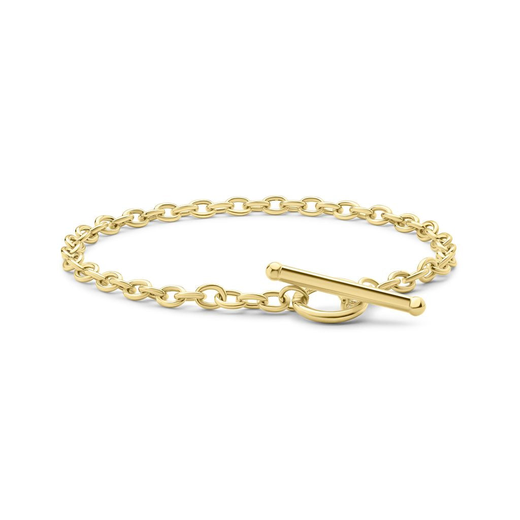 9ct Yellow Gold T-Bar Belcher Link Bracelet