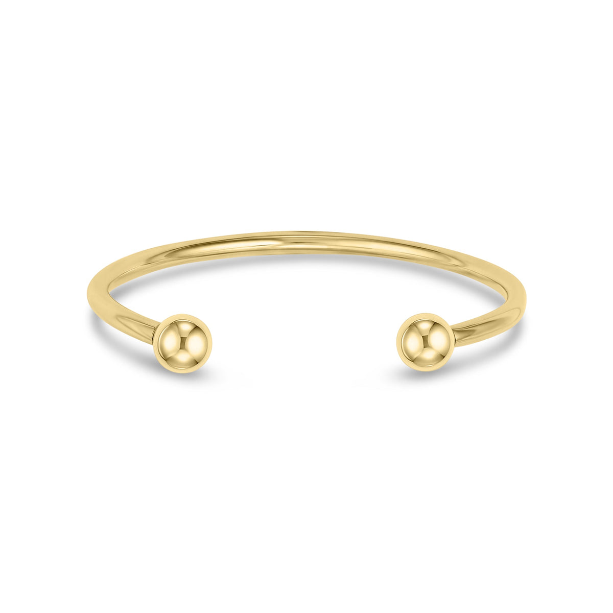 9ct Yellow Gold Solid Baby Child Round Torque Bangle