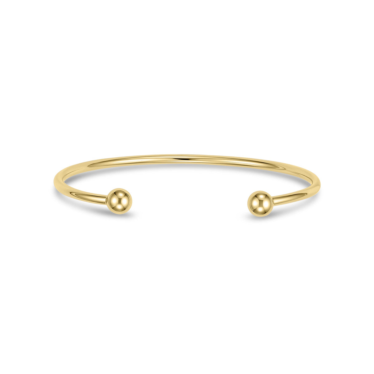 9ct Yellow Gold 2.5mm Solid Round Torque Bangle