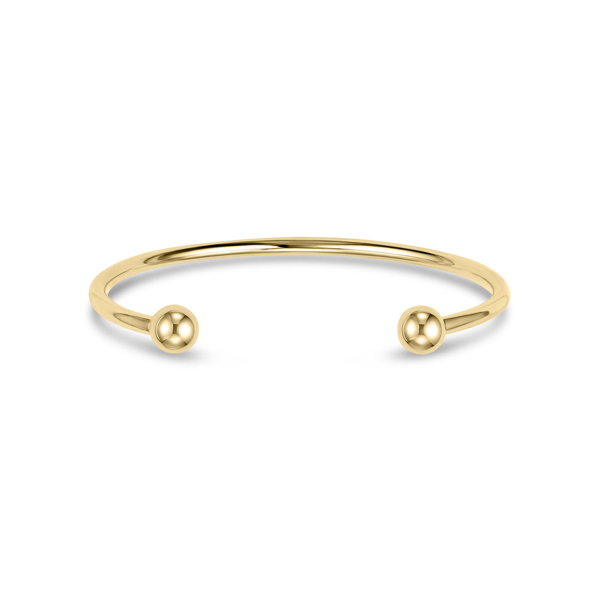 9ct Yellow Gold 3mm Solid Round Torque Bangle
