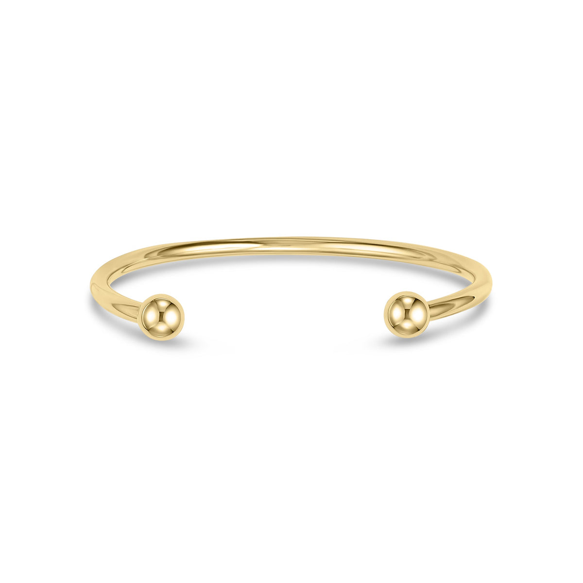 9ct Yellow Gold 3.5mm Solid Round Torque Bangle