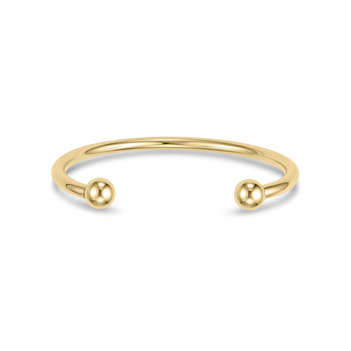 9ct Yellow Gold 4mm Solid Round Torque Bangle