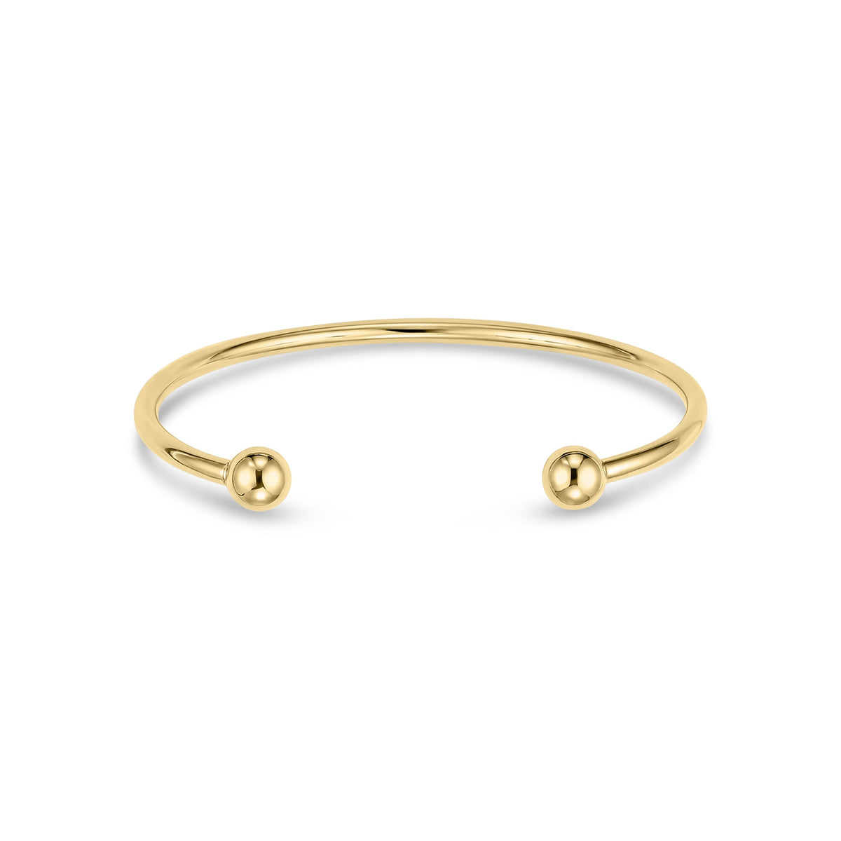 9ct Yellow Gold 2.5mm Solid Baby Child Torque Bangle