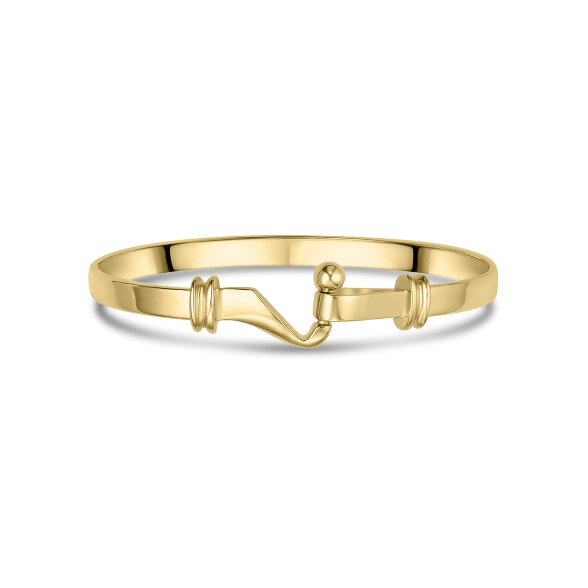 9ct Yellow Gold Baby Child Hook Bangle