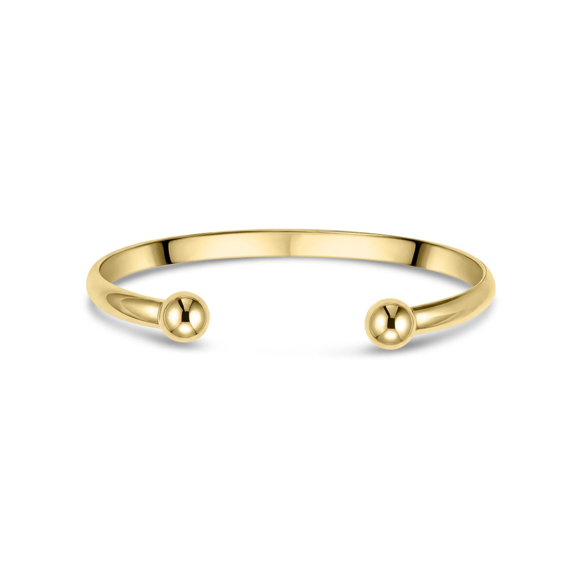 9ct Yellow Gold 5mm Solid D-Shaped Torque Bangle