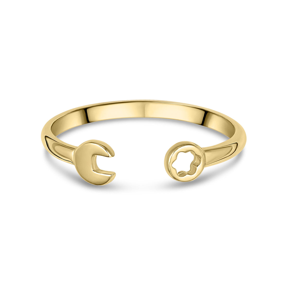 9ct Yellow Gold Baby Child Spanner Bangle