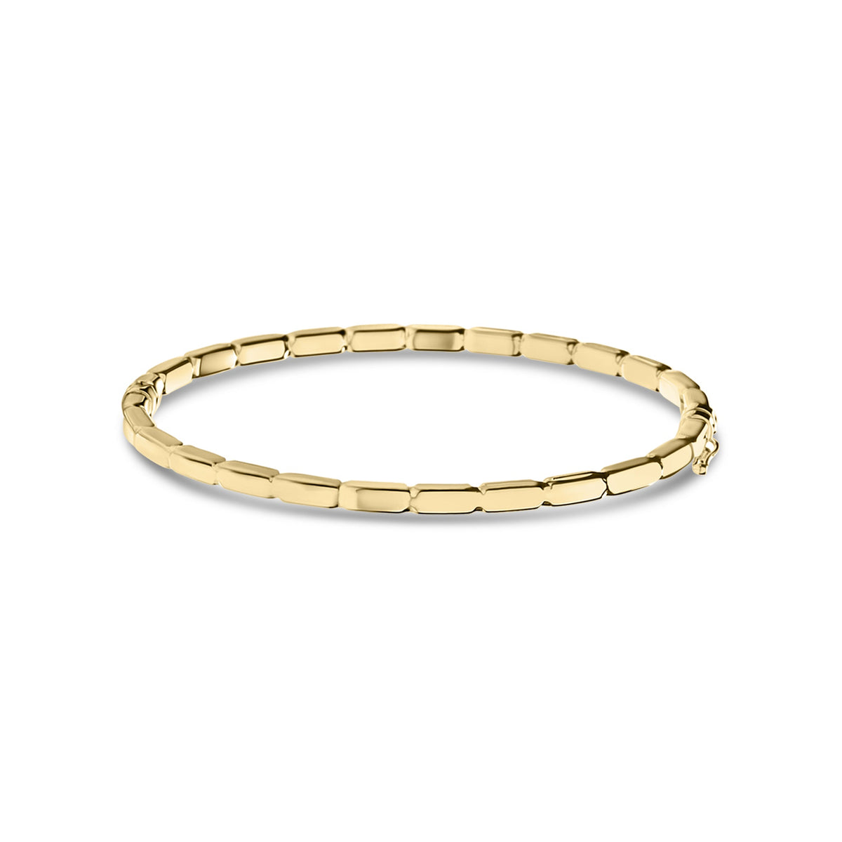 9ct Yellow Gold Segmented Bar Link Bangle