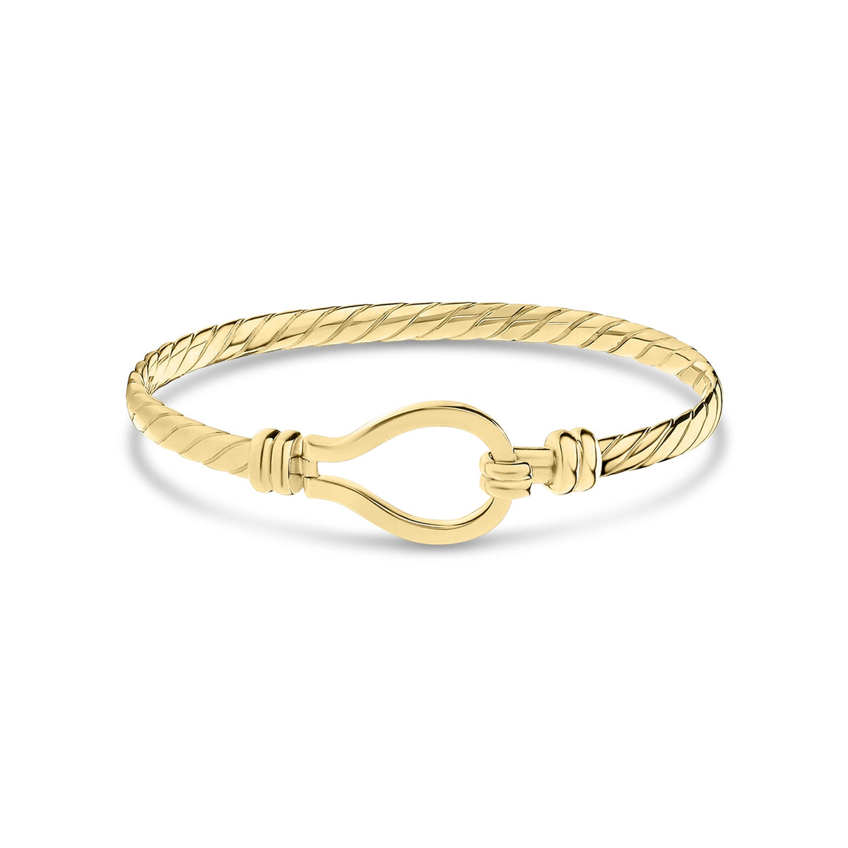 9ct Yellow Gold 4mm Hook Bangle