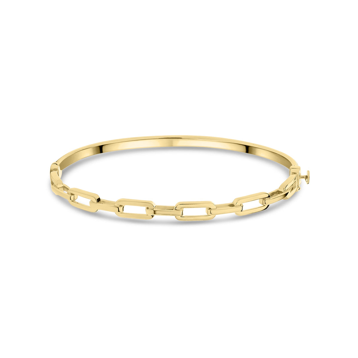 9ct Yellow Gold Paperclip Link Bangle