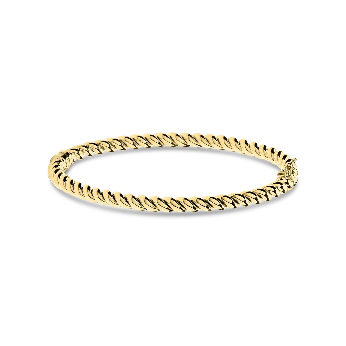 9ct Yellow Gold 4.5mm Twisted Bangle
