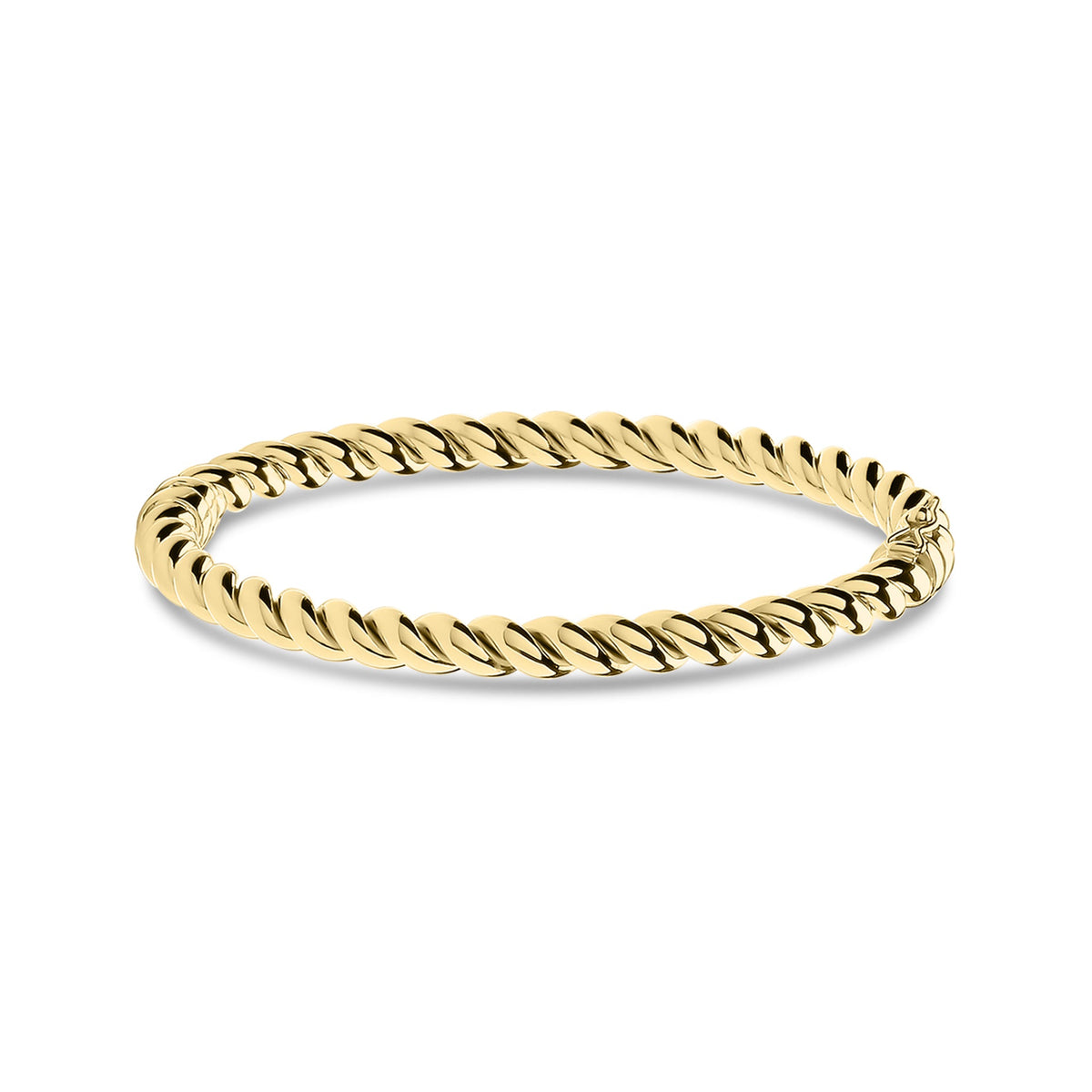 9ct Yellow Gold 5.5mm Twisted Bangle