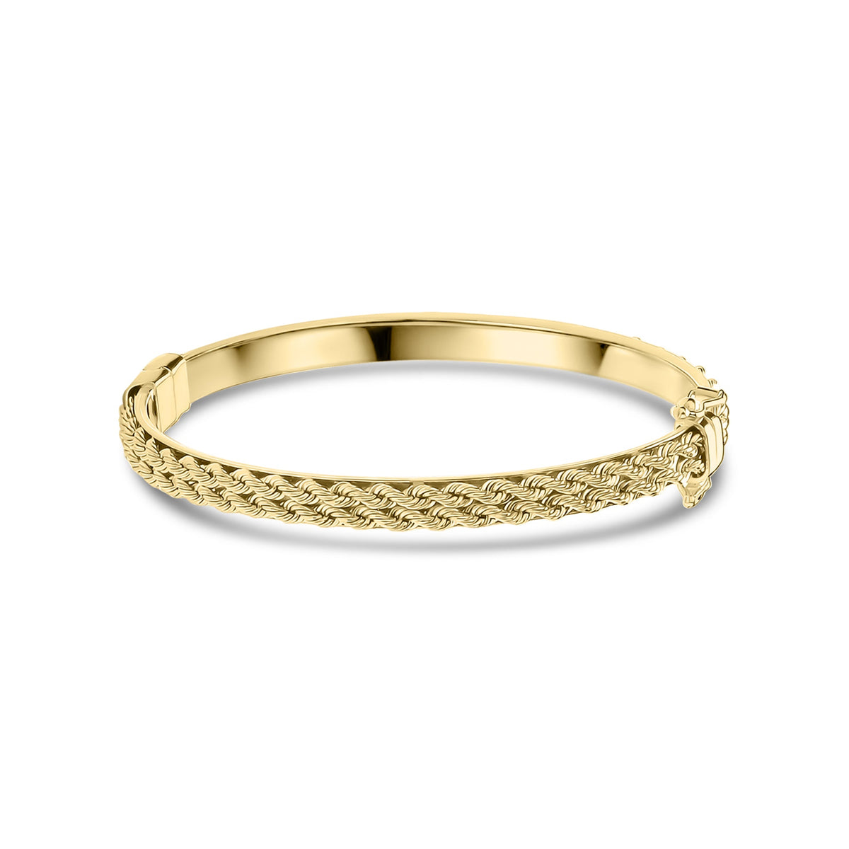 9ct Yellow Gold 5.3mm Rope Chain Bangle