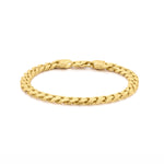 9ct Yellow Gold 7mm Tight Curb Bracelet